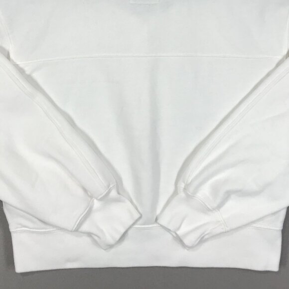 Abercrombie & Fitch Sweatshirt Women's Small White Pullover Cropped Balloon Soft - Picture 6 of 14
